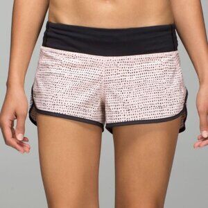 Lululemon Pink & Black Speed Shorts 2.5" Inseam Size 4